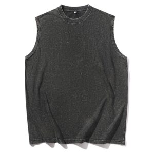 230g washed xinjiang long‑staple cotton relaxed tank top | pre‑shrunk soft everyday vest
