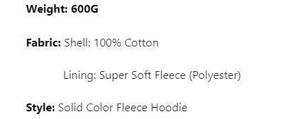 600g extreme heavyweight winter hoodie
