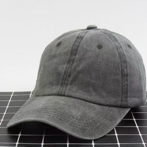 vintage washed cotton baseball cap | custom denim visor hat, versatile & trendy for women, autumn & winter, custom lettering